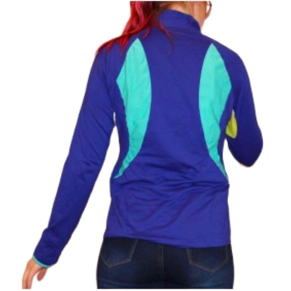 Fila Sport Women's‎ Size Medium Running Quarter Zip Sweatshirt Royal Blue Teal